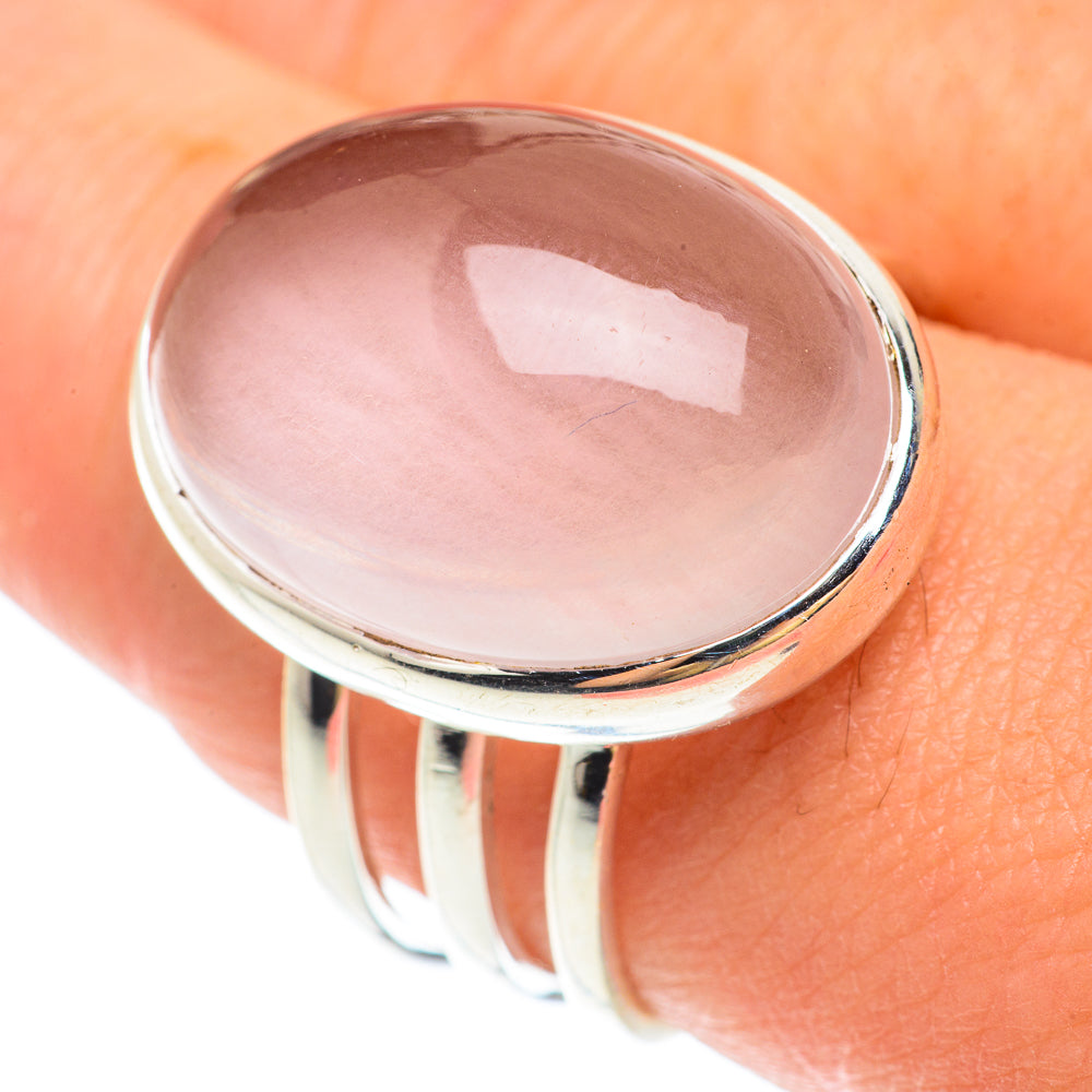 Rose Quartz Rings handcrafted by Ana Silver Co - RING65521