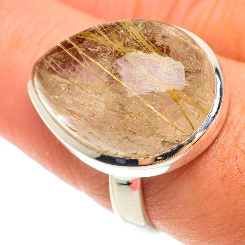 Rutilated Quartz Rings handcrafted by Ana Silver Co - RING65523
