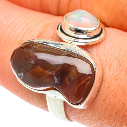 Mexican Fire Agate Rings handcrafted by Ana Silver Co - RING65526