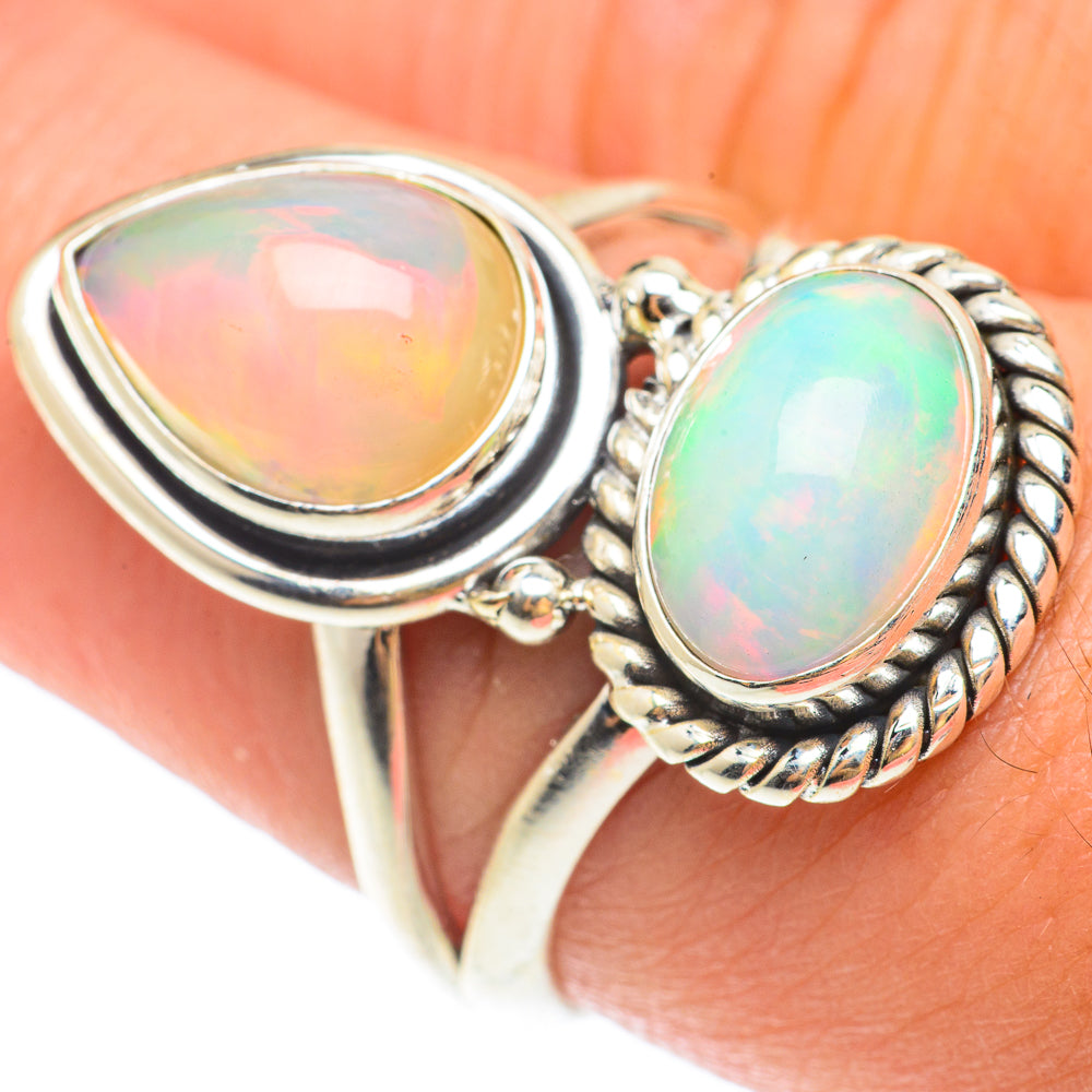 Ethiopian Opal Rings handcrafted by Ana Silver Co - RING65528