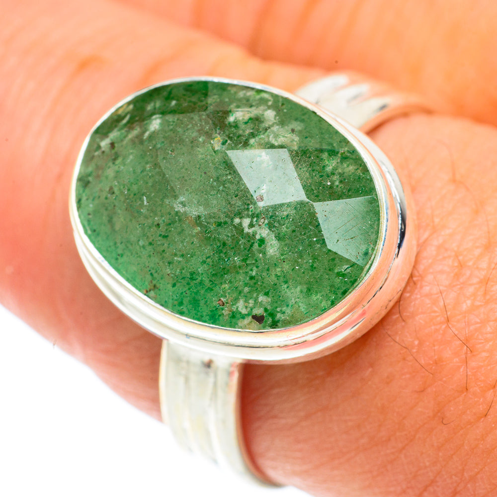 Green Aventurine Rings handcrafted by Ana Silver Co - RING65556