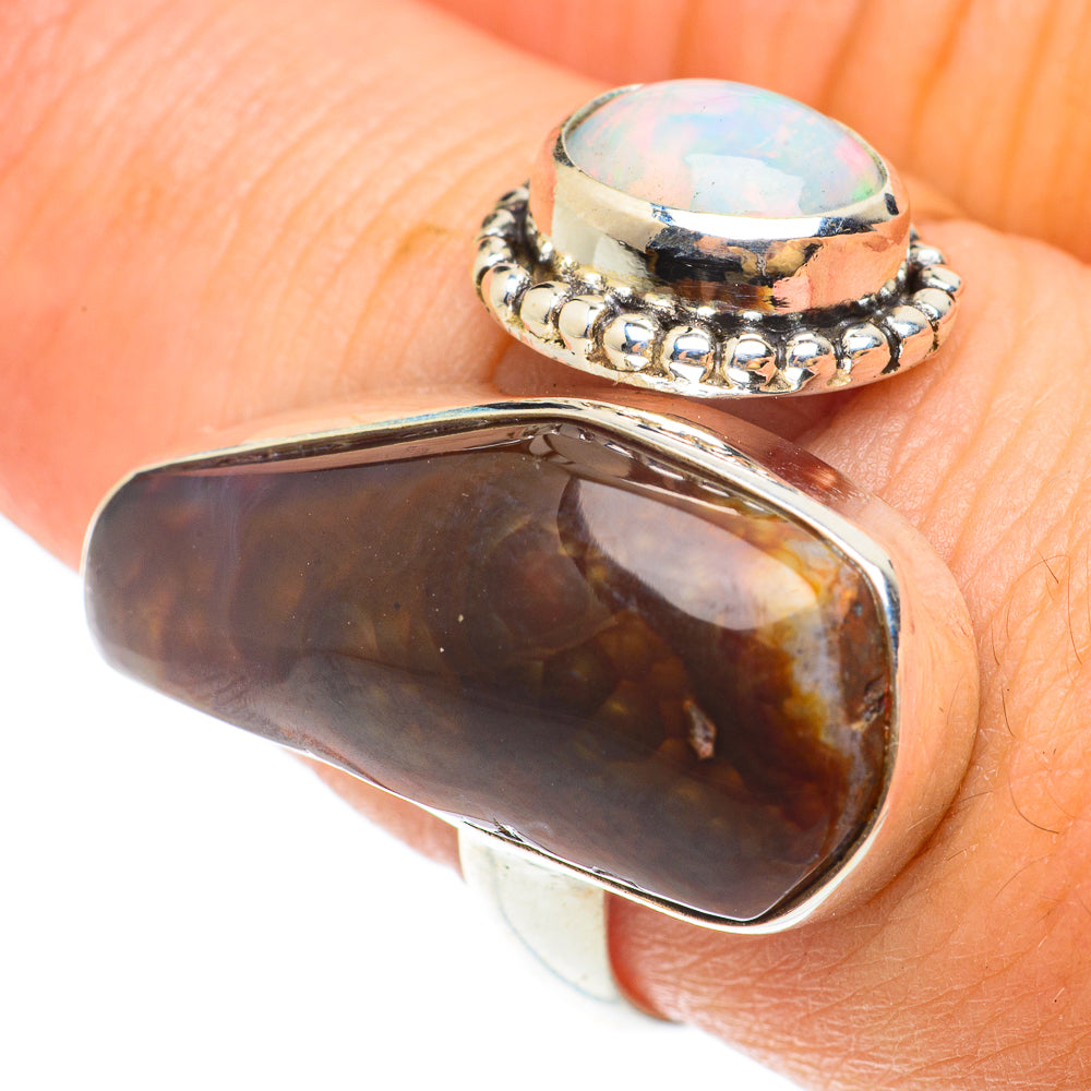 Mexican Fire Agate Rings handcrafted by Ana Silver Co - RING65570