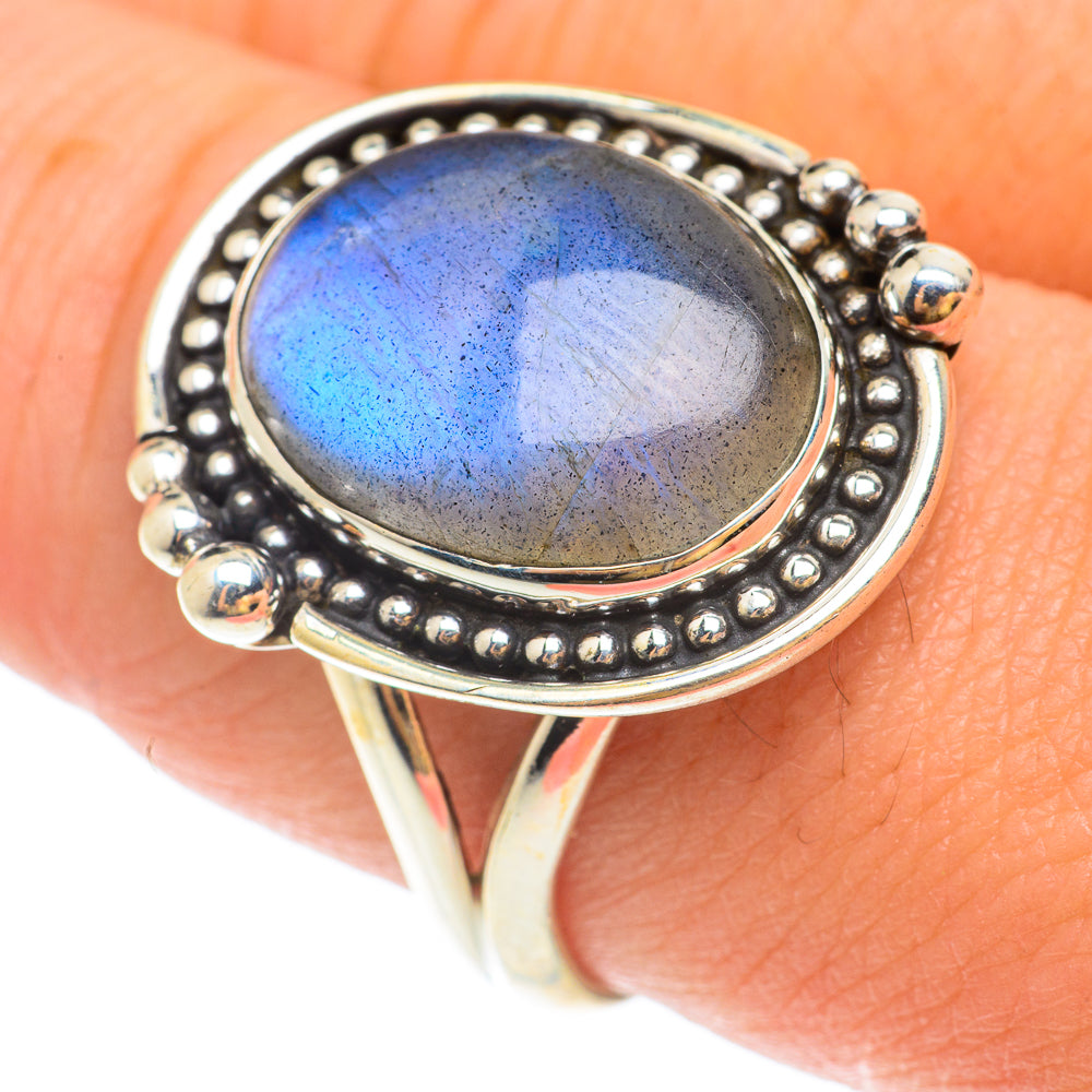 Labradorite Rings handcrafted by Ana Silver Co - RING65575