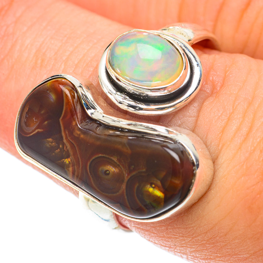 Mexican Fire Agate Rings handcrafted by Ana Silver Co - RING65591