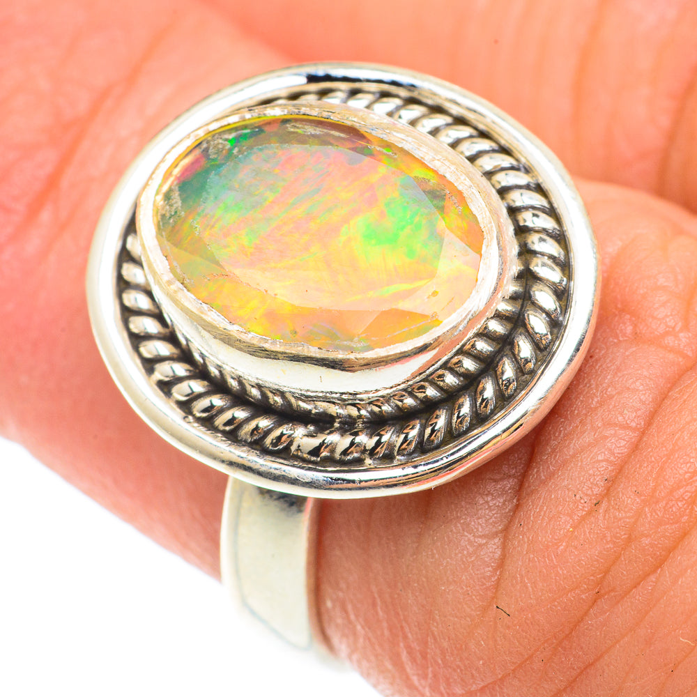 Ethiopian Opal Rings handcrafted by Ana Silver Co - RING65593