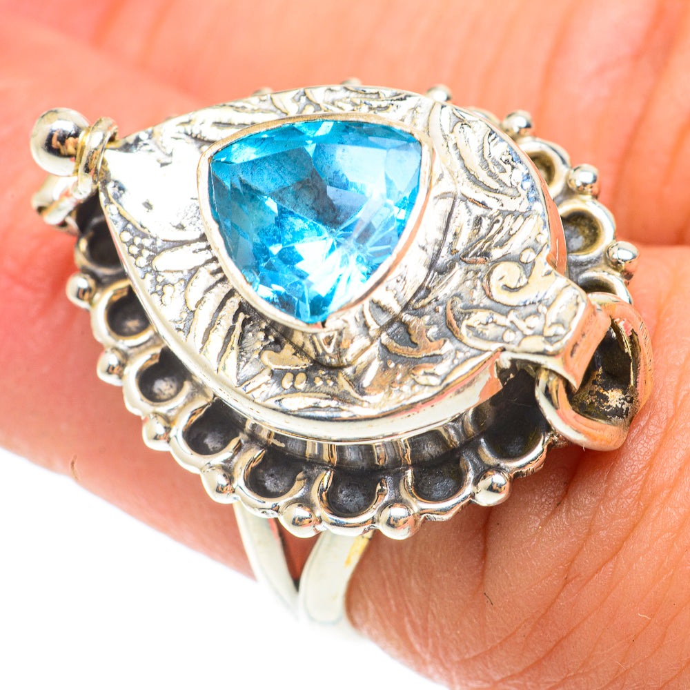 Blue Topaz Rings handcrafted by Ana Silver Co - RING65597