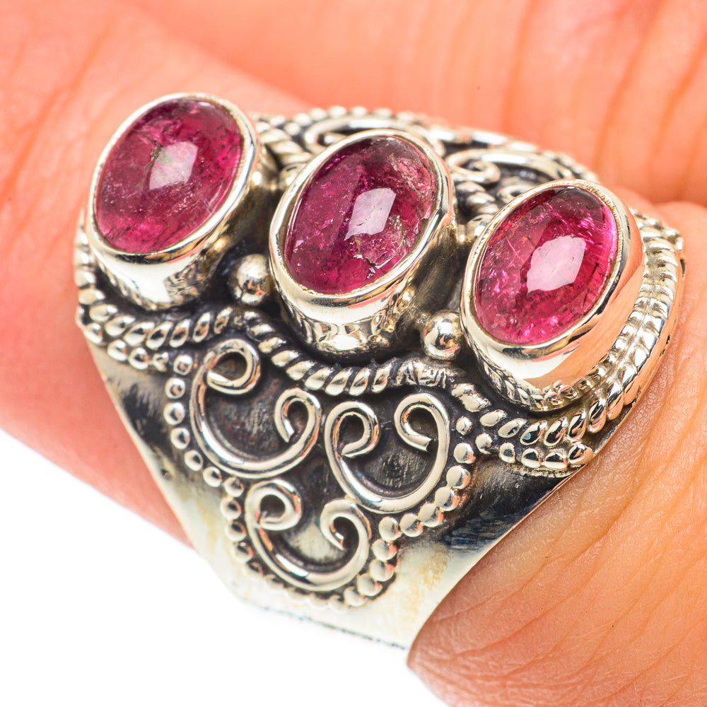 Pink Tourmaline Rings handcrafted by Ana Silver Co - RING65604