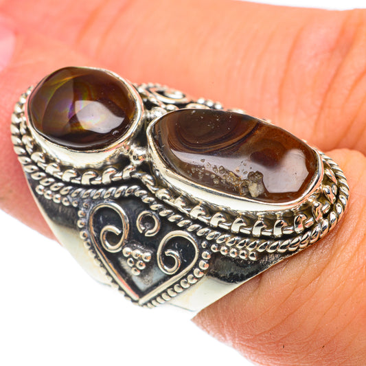 Mexican Fire Agate Rings handcrafted by Ana Silver Co - RING65632