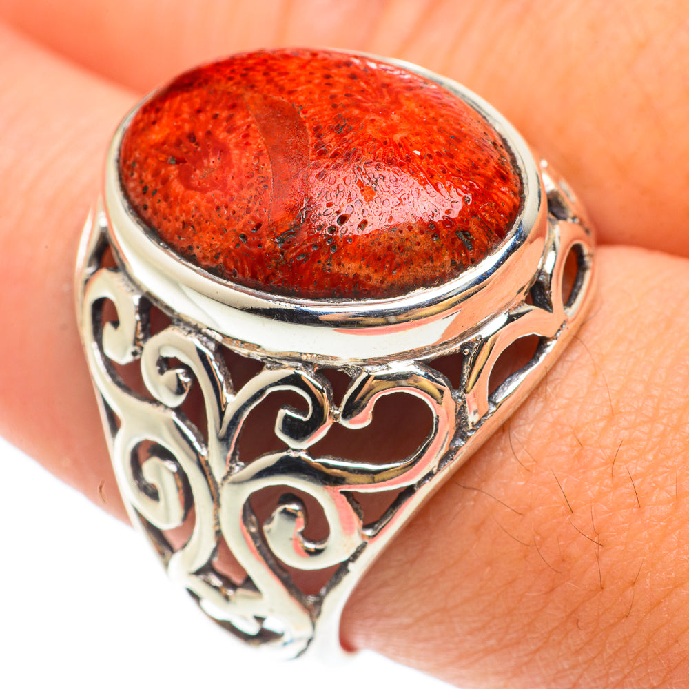 Sponge Coral Rings handcrafted by Ana Silver Co - RING65635