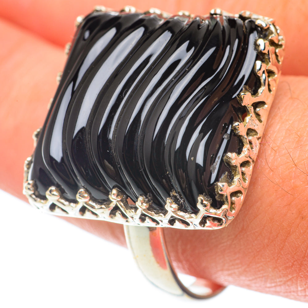 Black Onyx Rings handcrafted by Ana Silver Co - RING65640