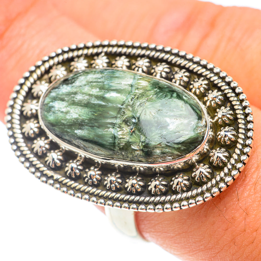 Seraphinite Rings handcrafted by Ana Silver Co - RING65652