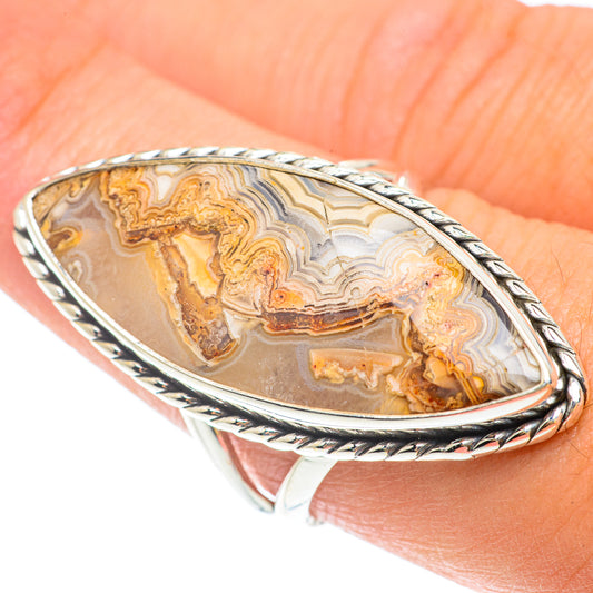 Laguna Lace Agate Rings handcrafted by Ana Silver Co - RING65654