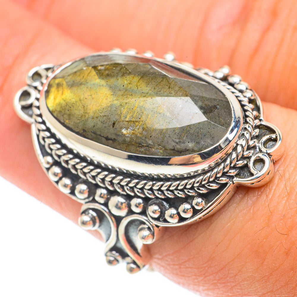 Labradorite Rings handcrafted by Ana Silver Co - RING65655