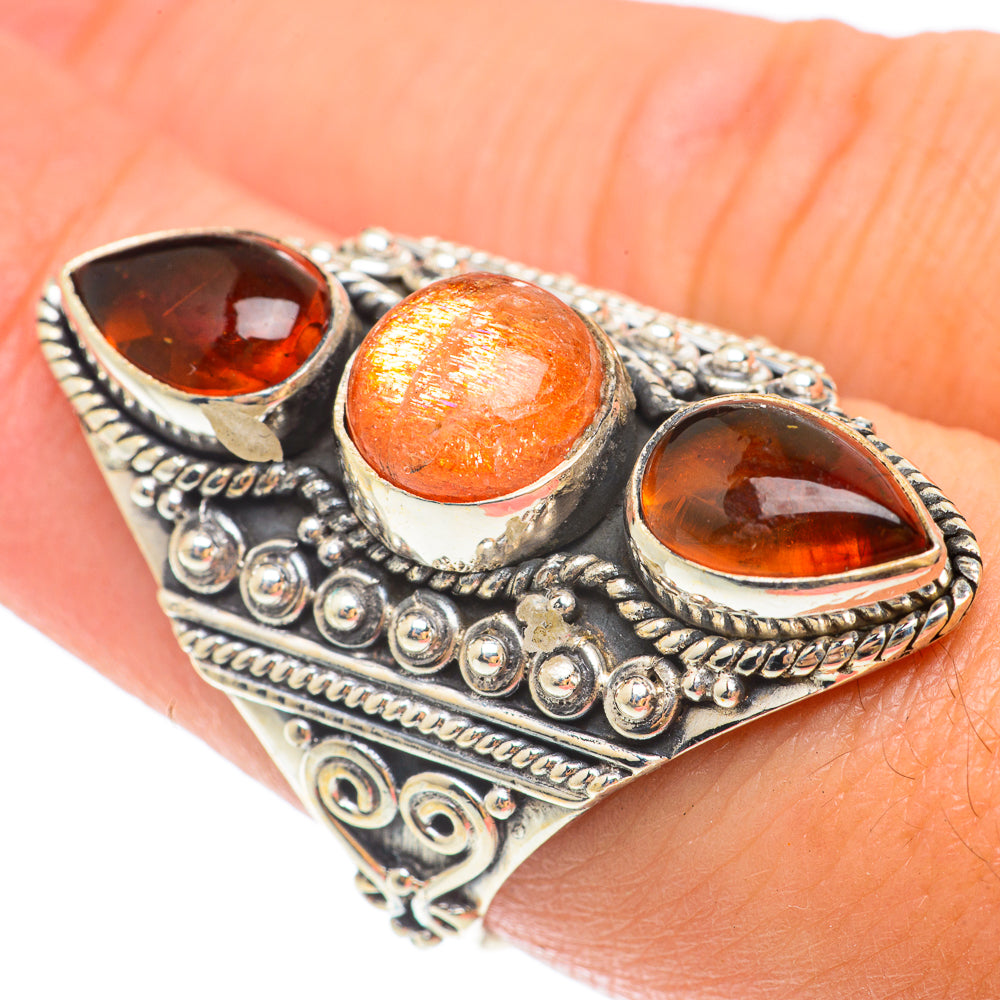 Sunstone Rings handcrafted by Ana Silver Co - RING65656