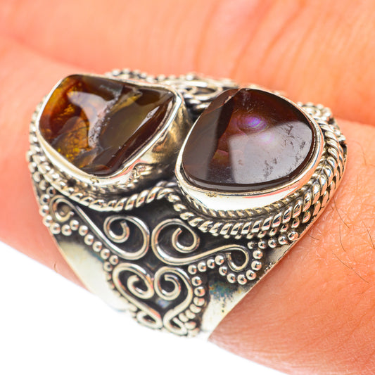 Mexican Fire Agate Rings handcrafted by Ana Silver Co - RING65658