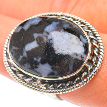 Gabbro Stone Rings handcrafted by Ana Silver Co - RING65662