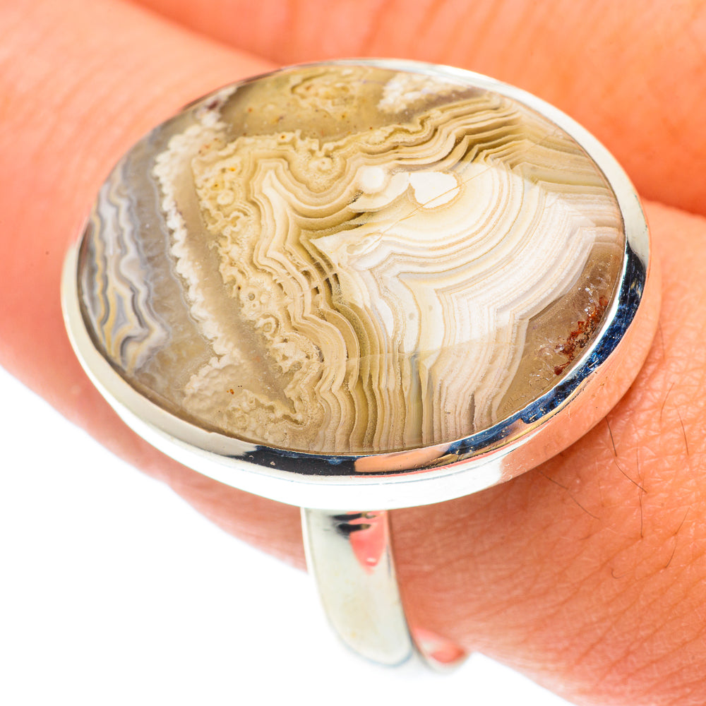 Laguna Lace Agate Rings handcrafted by Ana Silver Co - RING65664