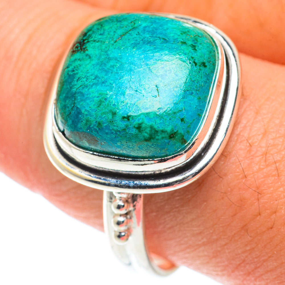 Chrysocolla Rings handcrafted by Ana Silver Co - RING65675