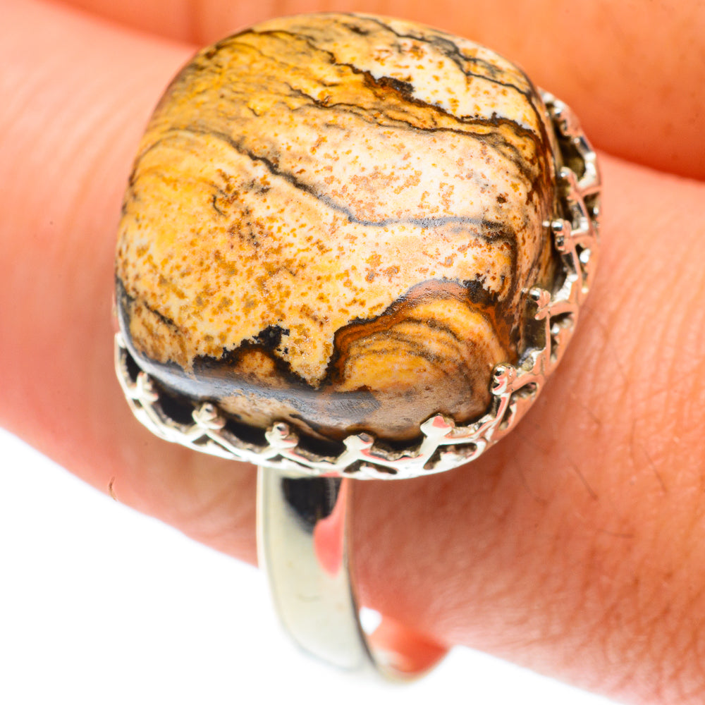 Picture Jasper Rings handcrafted by Ana Silver Co - RING65679