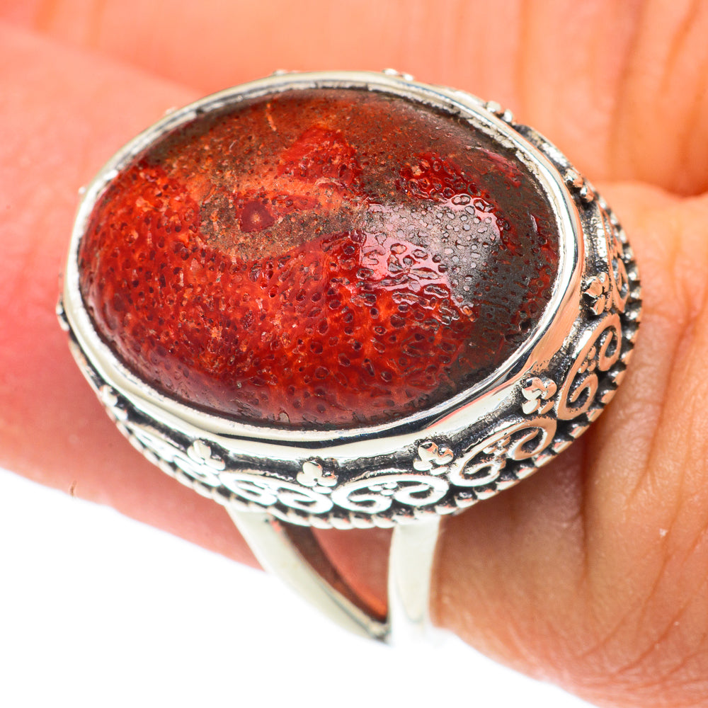 Sponge Coral Rings handcrafted by Ana Silver Co - RING65680
