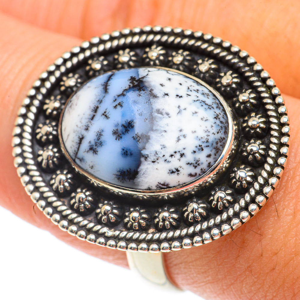 Dendritic Opal Rings handcrafted by Ana Silver Co - RING65694