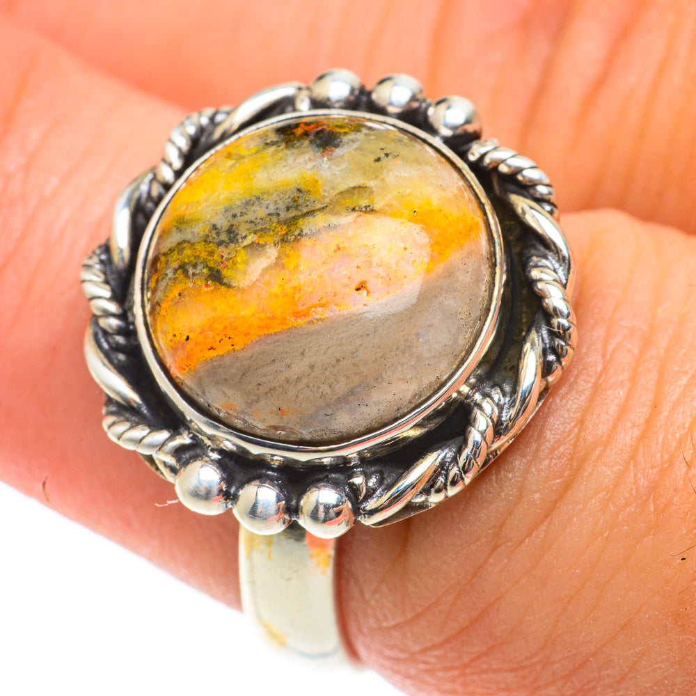 Bumble Bee Jasper Rings handcrafted by Ana Silver Co - RING65702