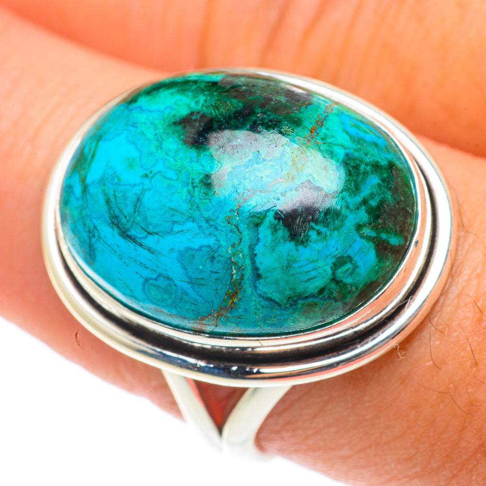 Chrysocolla Rings handcrafted by Ana Silver Co - RING65704