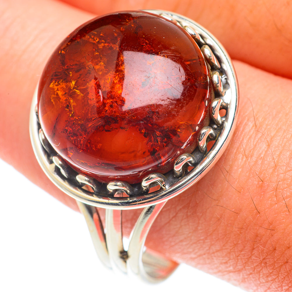 Baltic Amber Rings handcrafted by Ana Silver Co - RING65711