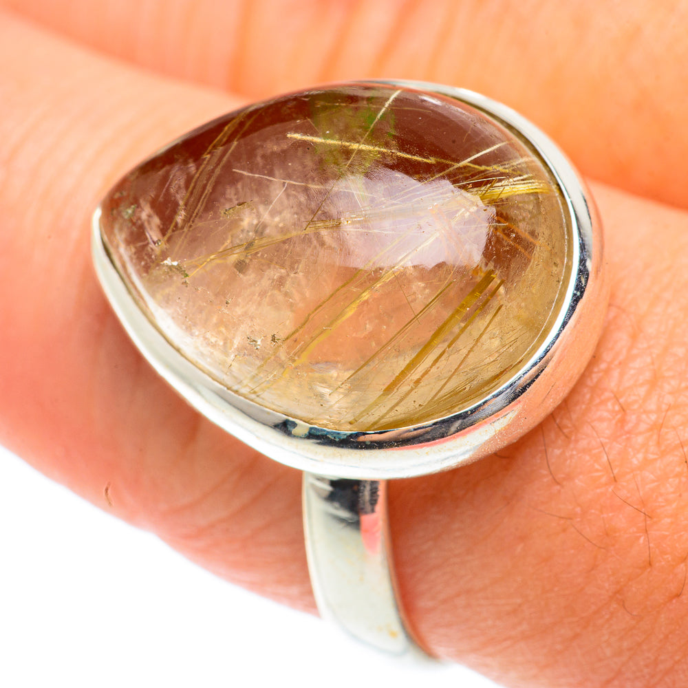 Rutilated Quartz Rings handcrafted by Ana Silver Co - RING65720