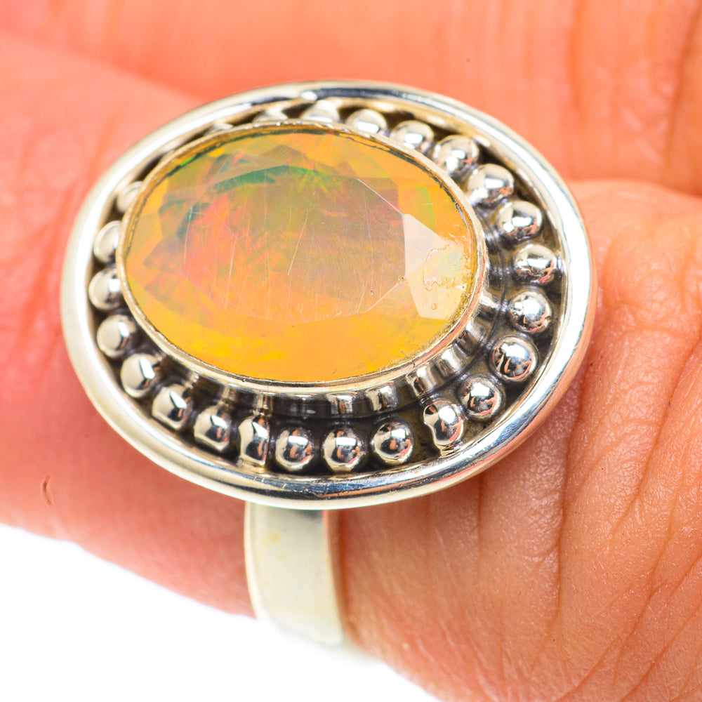 Ethiopian Opal Rings handcrafted by Ana Silver Co - RING65729