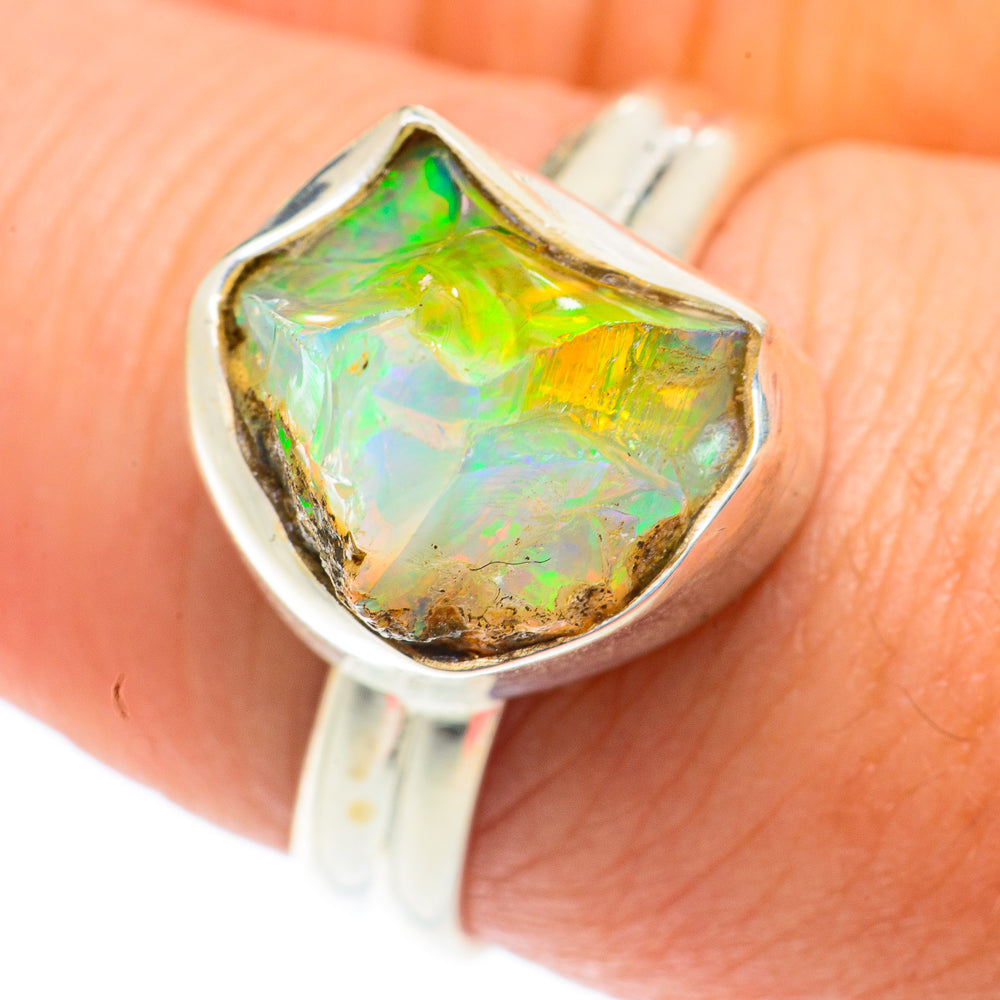 Ethiopian Opal Rings handcrafted by Ana Silver Co - RING65731