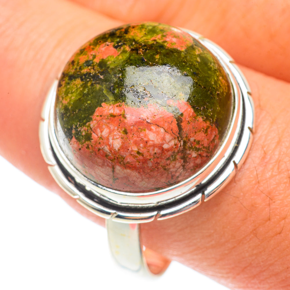 Unakite Rings handcrafted by Ana Silver Co - RING65738