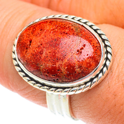 Sponge Coral Rings handcrafted by Ana Silver Co - RING65741