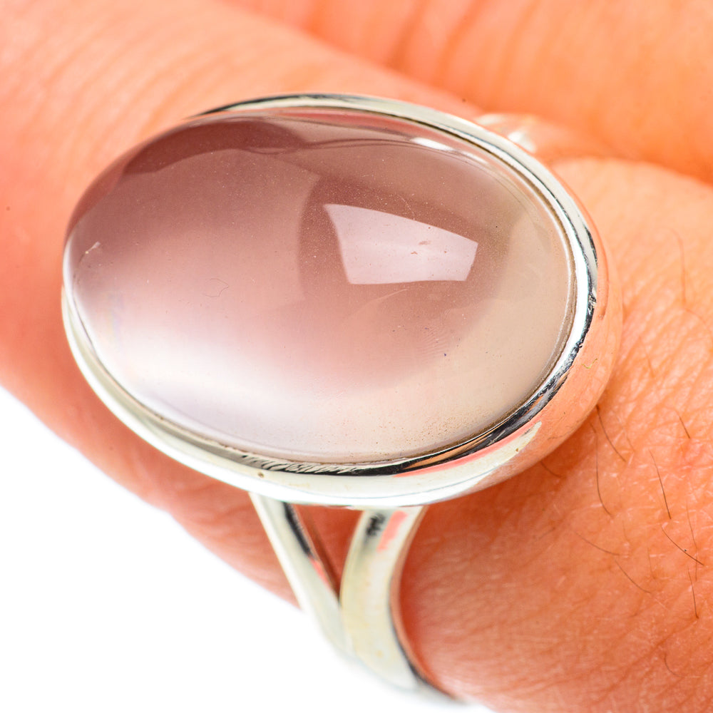 Rose Quartz Rings handcrafted by Ana Silver Co - RING65743