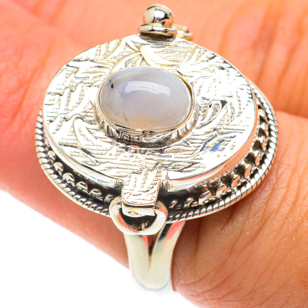Blue Lace Agate Rings handcrafted by Ana Silver Co - RING65755