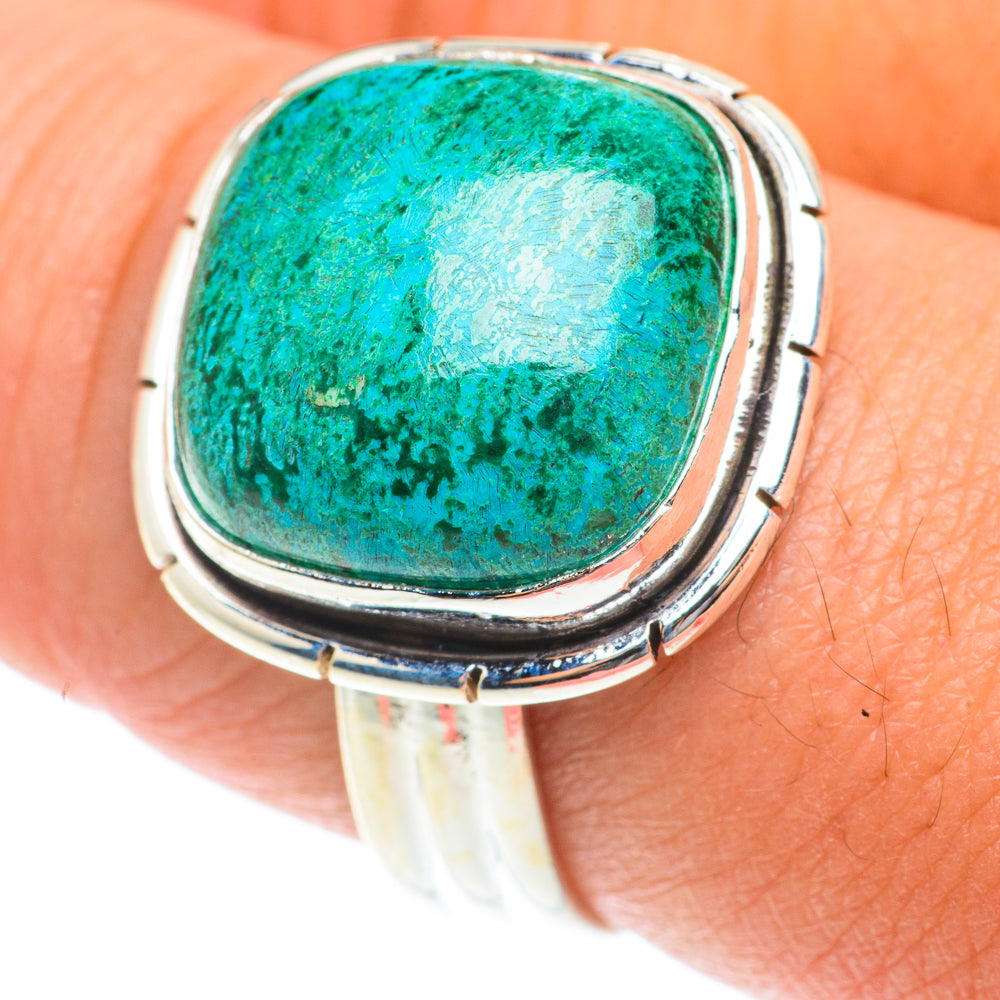 Chrysocolla Rings handcrafted by Ana Silver Co - RING65766