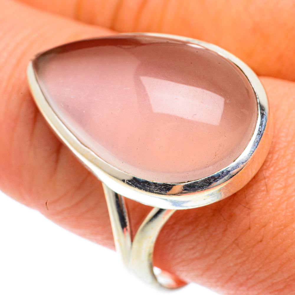 Rose Quartz Rings handcrafted by Ana Silver Co - RING65772