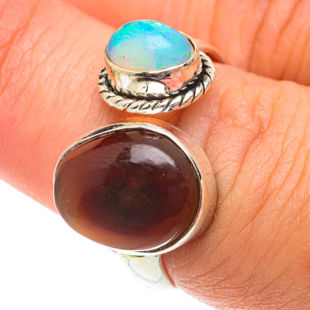 Mexican Fire Agate Rings handcrafted by Ana Silver Co - RING65785