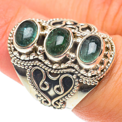 Green Tourmaline Rings handcrafted by Ana Silver Co - RING65789
