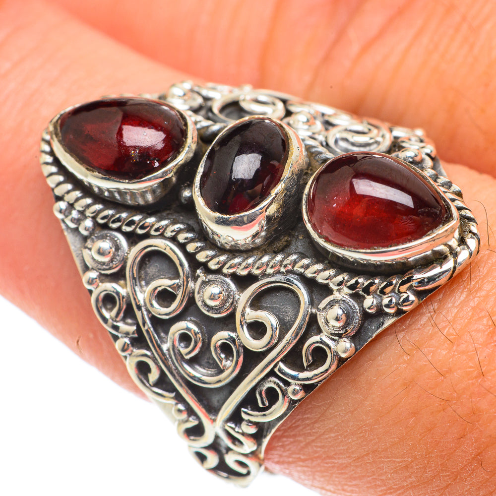 Garnet Rings handcrafted by Ana Silver Co - RING65800