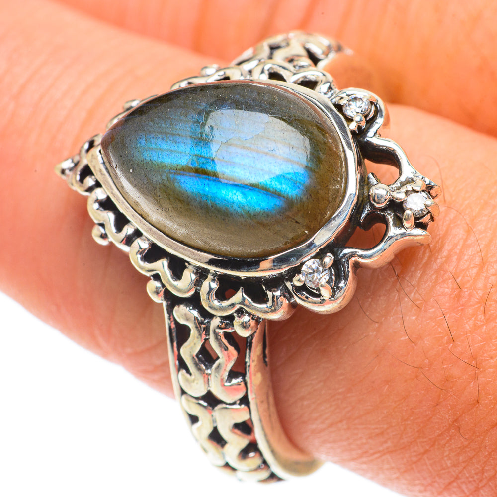 Labradorite Rings handcrafted by Ana Silver Co - RING65815