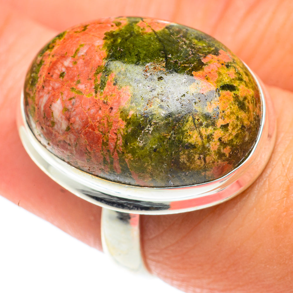Unakite Rings handcrafted by Ana Silver Co - RING65818