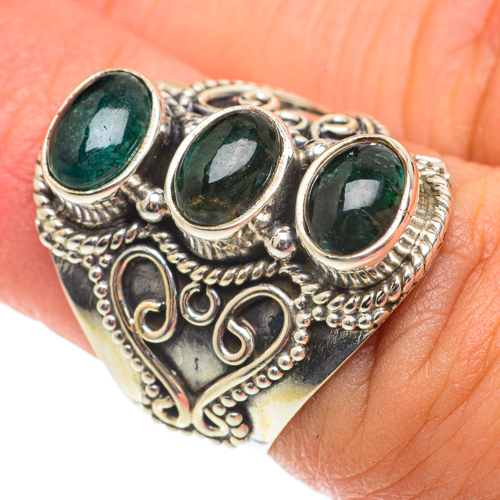 Green Tourmaline Rings handcrafted by Ana Silver Co - RING65832