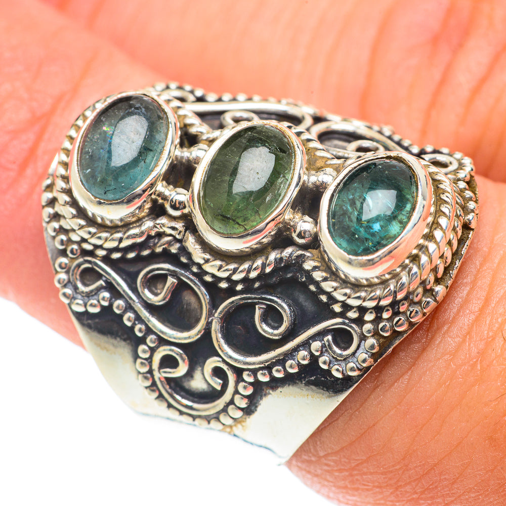Green Tourmaline Rings handcrafted by Ana Silver Co - RING65855