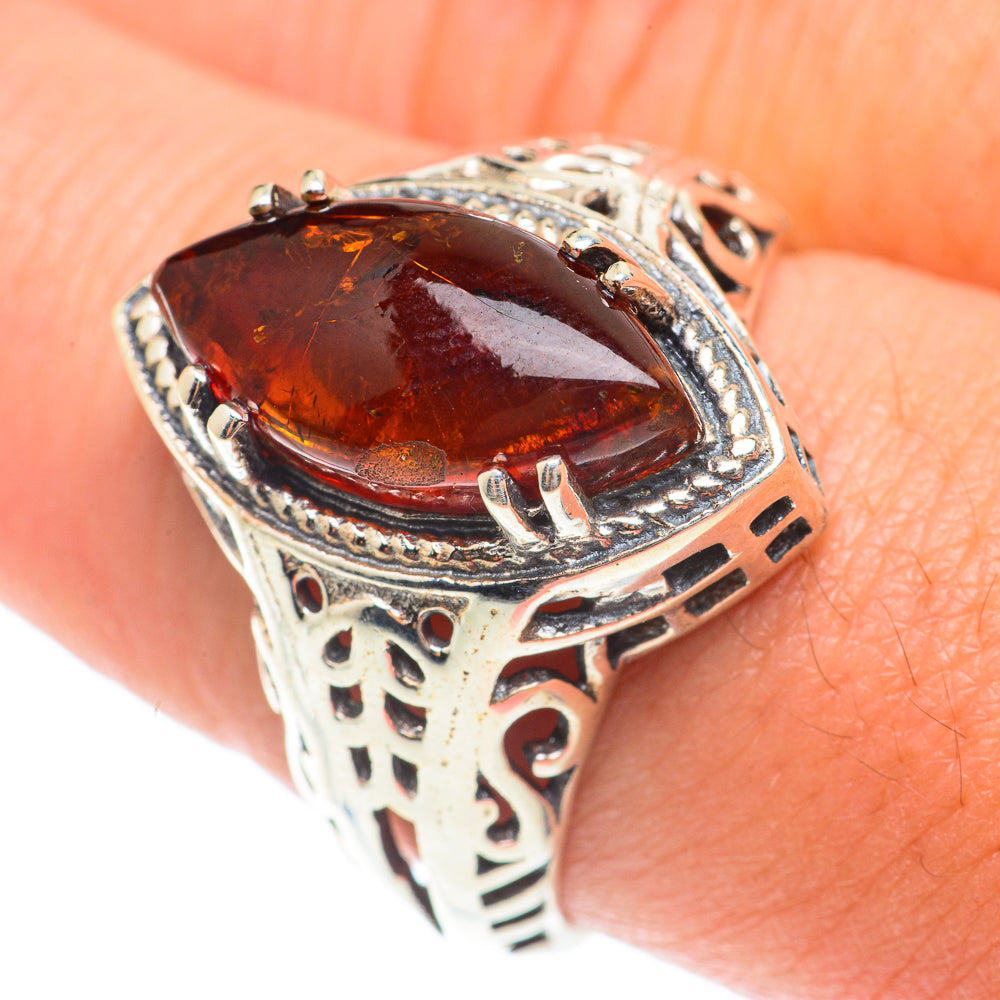 Baltic Amber Rings handcrafted by Ana Silver Co - RING65863