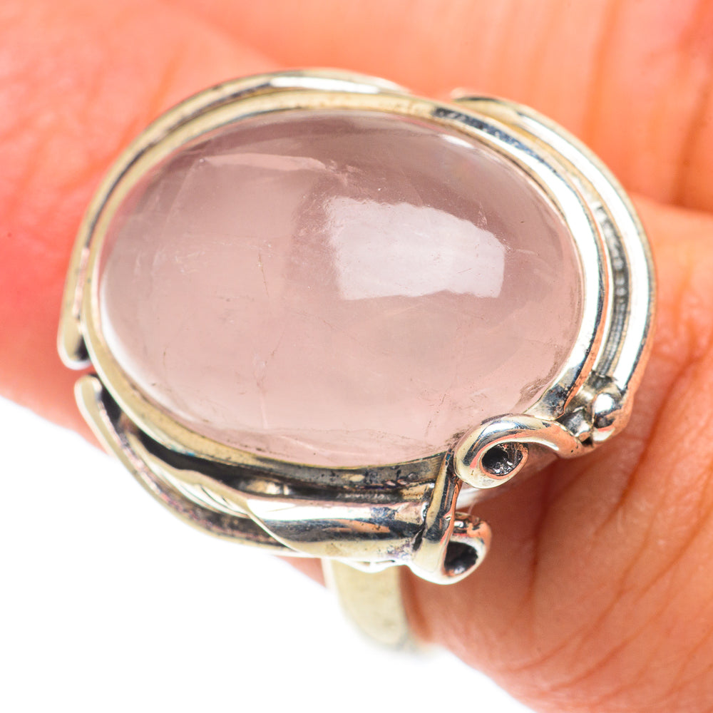 Rose Quartz Rings handcrafted by Ana Silver Co - RING65866