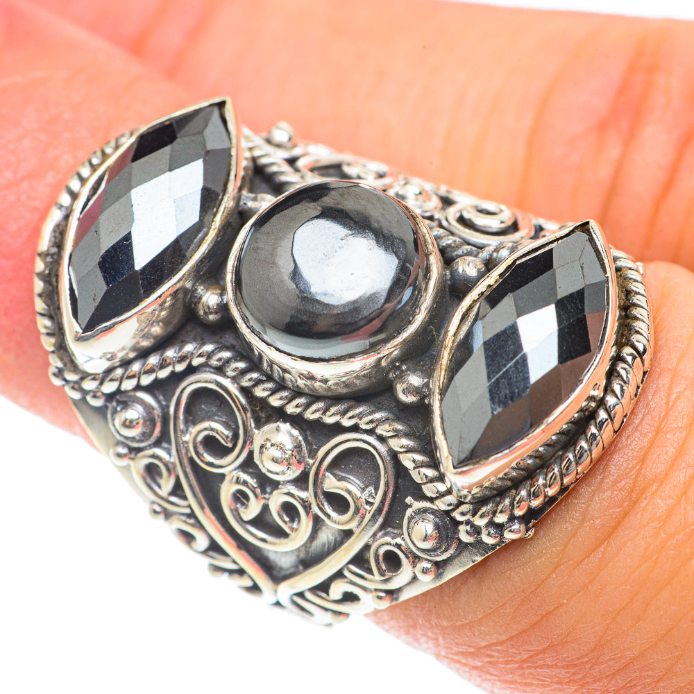 Hematite Rings handcrafted by Ana Silver Co - RING65882