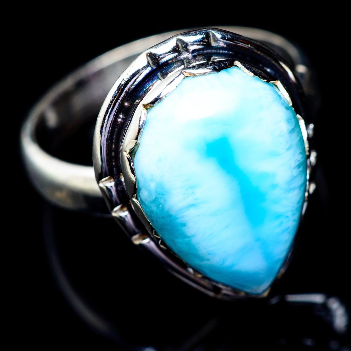 Larimar Rings handcrafted by Ana Silver Co - RING6589
