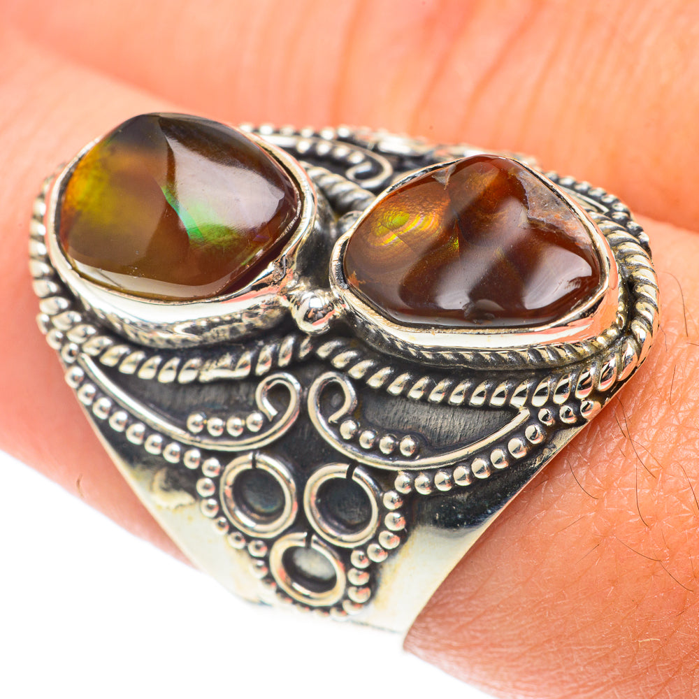 Mexican Fire Agate Rings handcrafted by Ana Silver Co - RING65890