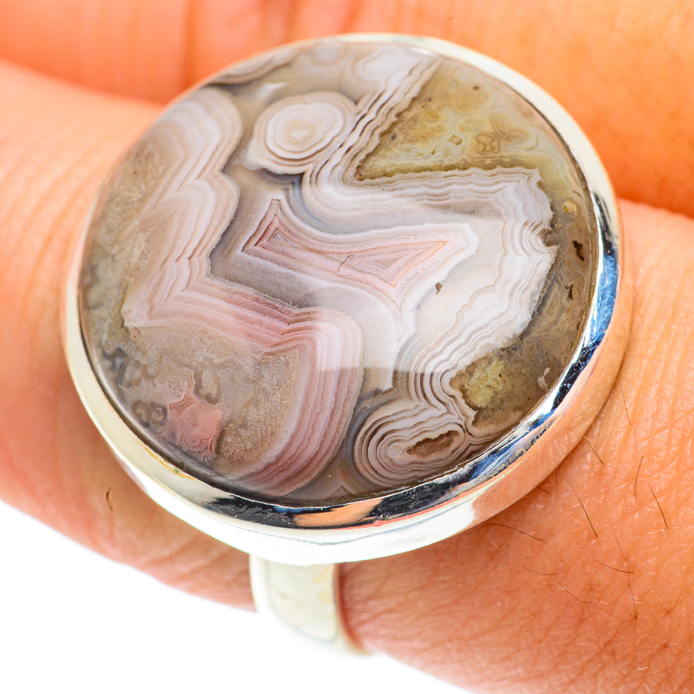 Laguna Lace Agate Rings handcrafted by Ana Silver Co - RING65892